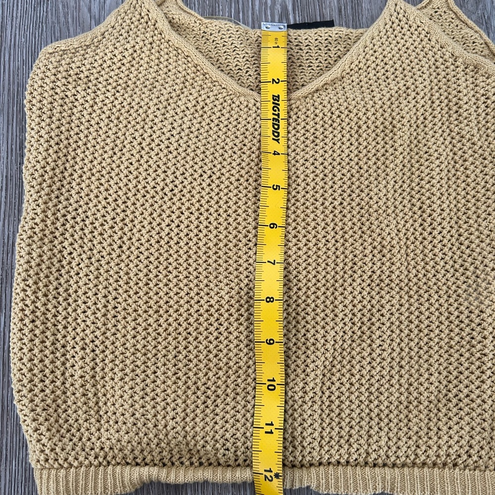 Dynamite Knit cropped Tank Top -size XS golden yellow -100% cotton - Picture 8 of 9
